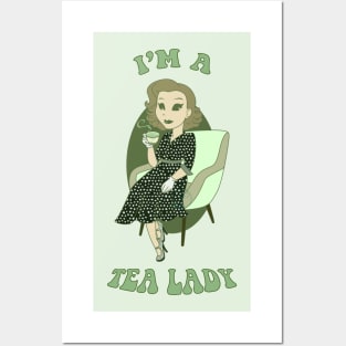 Old Cartoon Style pin up - Tea Posters and Art